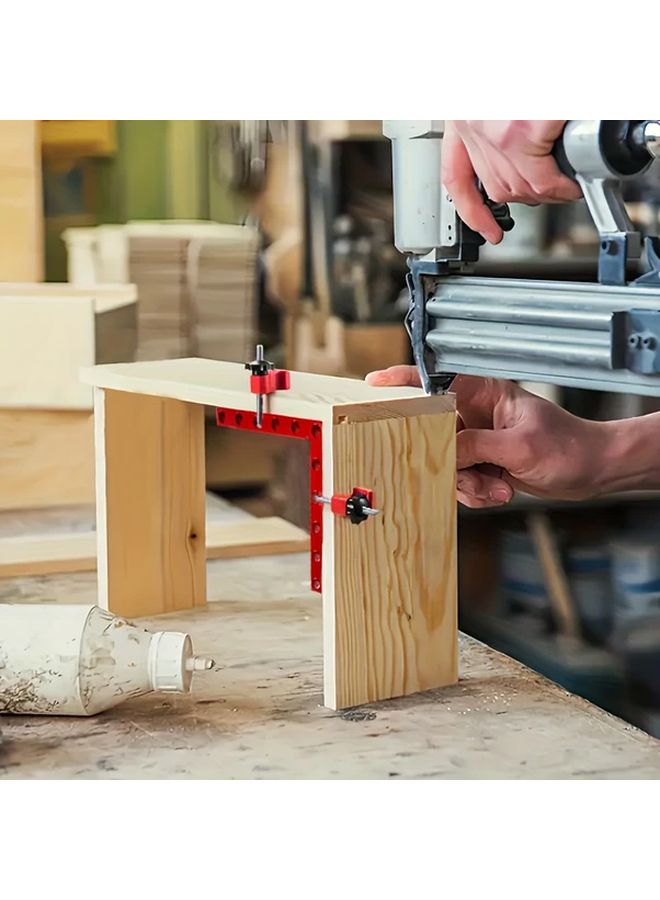 مجموعتان 5 5 بوصة مشابك زاوية قائمة 90 درجة من سبائك الألومنيوم لمشابك زوايا النجارة - Image 3