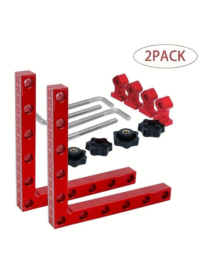 مجموعتان 5 5 بوصة مشابك زاوية قائمة 90 درجة من سبائك الألومنيوم لمشابك زوايا النجارة - Image 2