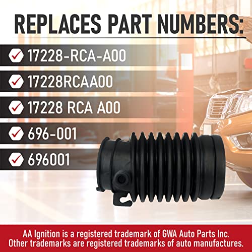 AA Ignition Air Intake Hose By AA Ignition - Air Box Filter Tube - Compatible with Honda Accord 2.4L 2003-2007 Vehicles - Replaces Part Numbers 696-739, 17228-RAA-A00 - Image 3