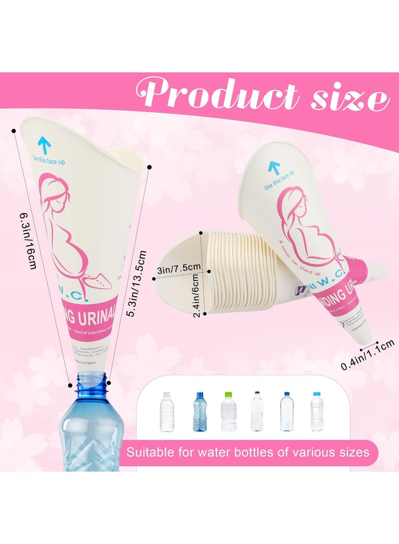 OMEVE 12 Pcs Disposable Portable Female Urination Device for Women, Female Urinal，Women Pee Cup Standing Up，Disposable Women Urinal for Women Female Pee Funnel，for Travel Camping Urinary Pee Cones - Image 3