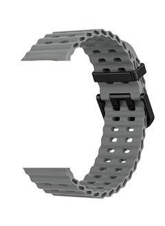 Lacoz Lacoz Ultra Marine Adjustable Soft Silicone Replacement Straps with Metal Clasp Suitable For 42 44 45 49 mm Smartwatch Grey  - Image 1