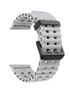 Lacoz Lacoz Ultra Marine Adjustable Soft Silicone Replacement Straps with Metal Clasp Suitable For 42 44 45 49 mm Smartwatch Grey  - Image 2