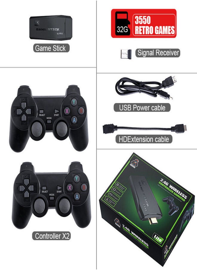 DETREND - Video Game Stick Lite 4k 2.4g Wireless Controller Anatel Gamepad 2 Wireless Control 10000 Games 64gb Retro Classic Gamepad Suitable For Ps1 Gba Md - Image 1