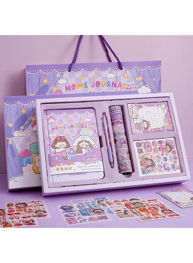 Bluejw Cute Hand Ledger Suit Gift Box High Color Value Ins Style Student Birthday Gift Full Set Diy Hand Ledger Notebook - Image 4