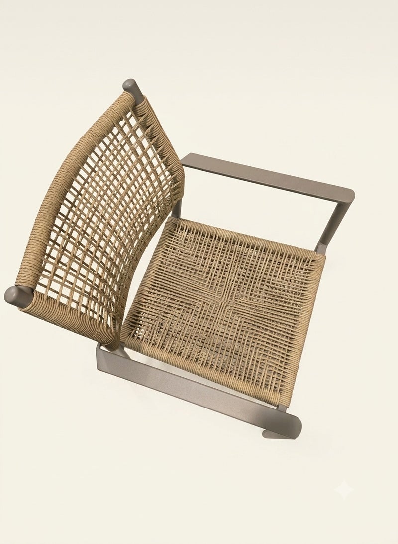 Premium Outdoor Armchair – Lightweight Aluminum Frame with Woven Rope, All-Weather Resistant – Ideal for Patio, Garden, and Balcony - Image 5