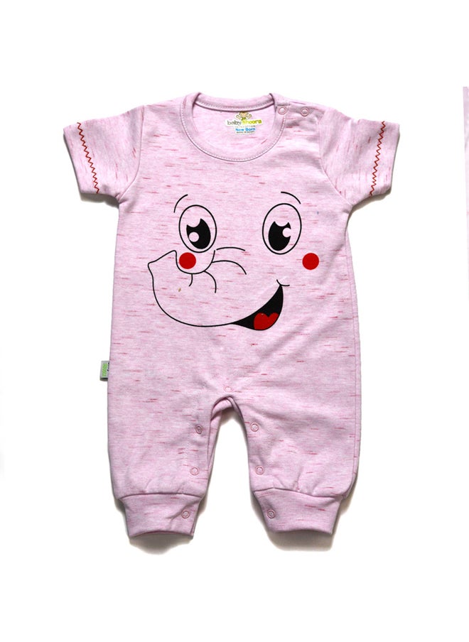 BabyShoora - Lolo Baby printed jumpsuit Pink - Image 1