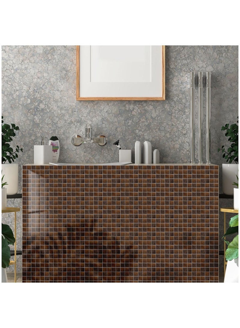 general 10 Pcs 3D Mosaic Pattern Printed Self Adhesive Wallpaper 10x10x1cm - Image 2