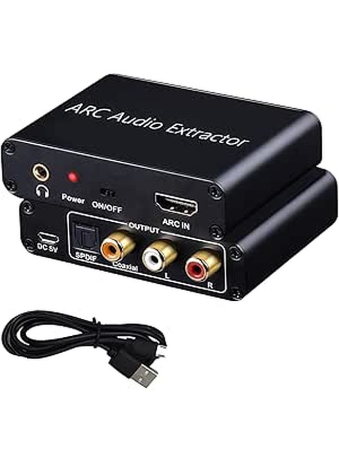 Aluminum Alloy 3.5mm Arc Audio Extractor Supports 192Khz Sampling Rate Compatible with Arc TVs - Image 1