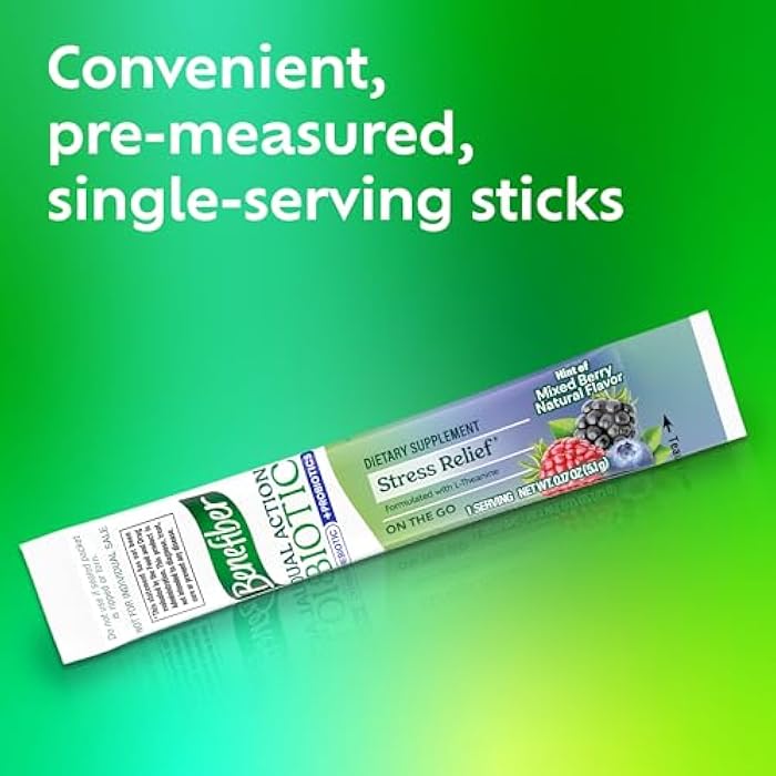 Benefiber Dual Action Biotic Plus Stress Relief, 18 Count Stick Packs - Image 4