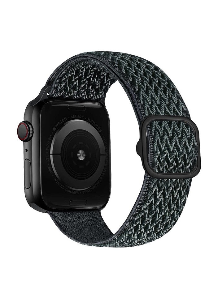 Generic Premium Nylon Strap for iwatch Nylon Wristband Compatible with 42mm, 44mm and 45mm Dark Grey 