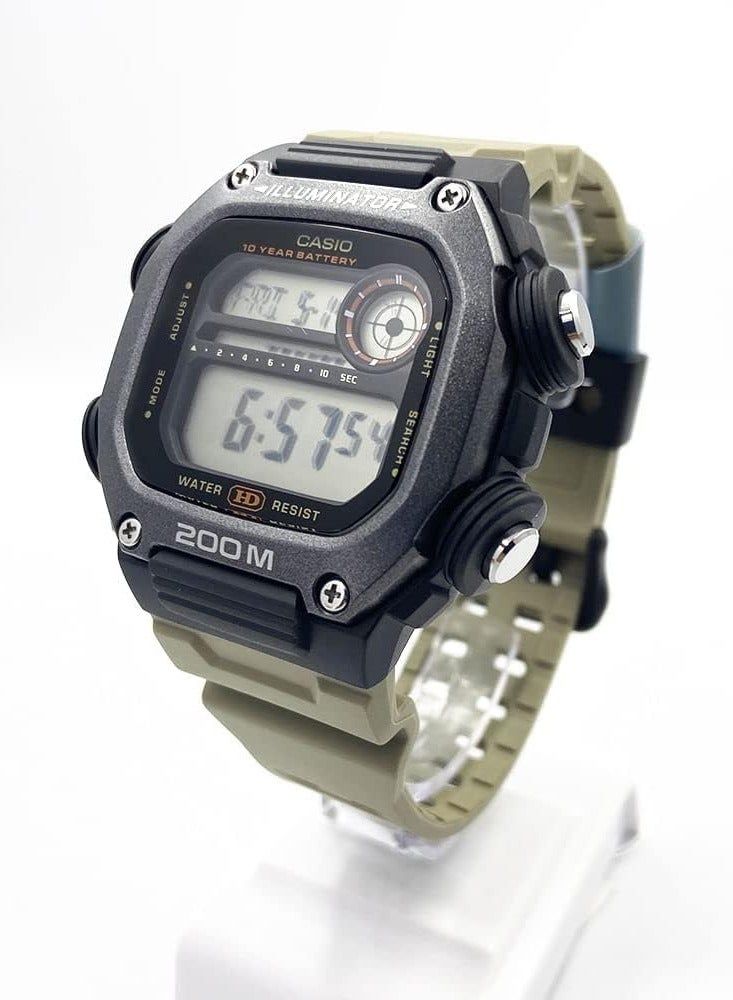 Casio Men's Quartz 10-Year Battery 200M Water Resistant Extra Long Band Watch DW-291HX-5AV, Black - Image 3
