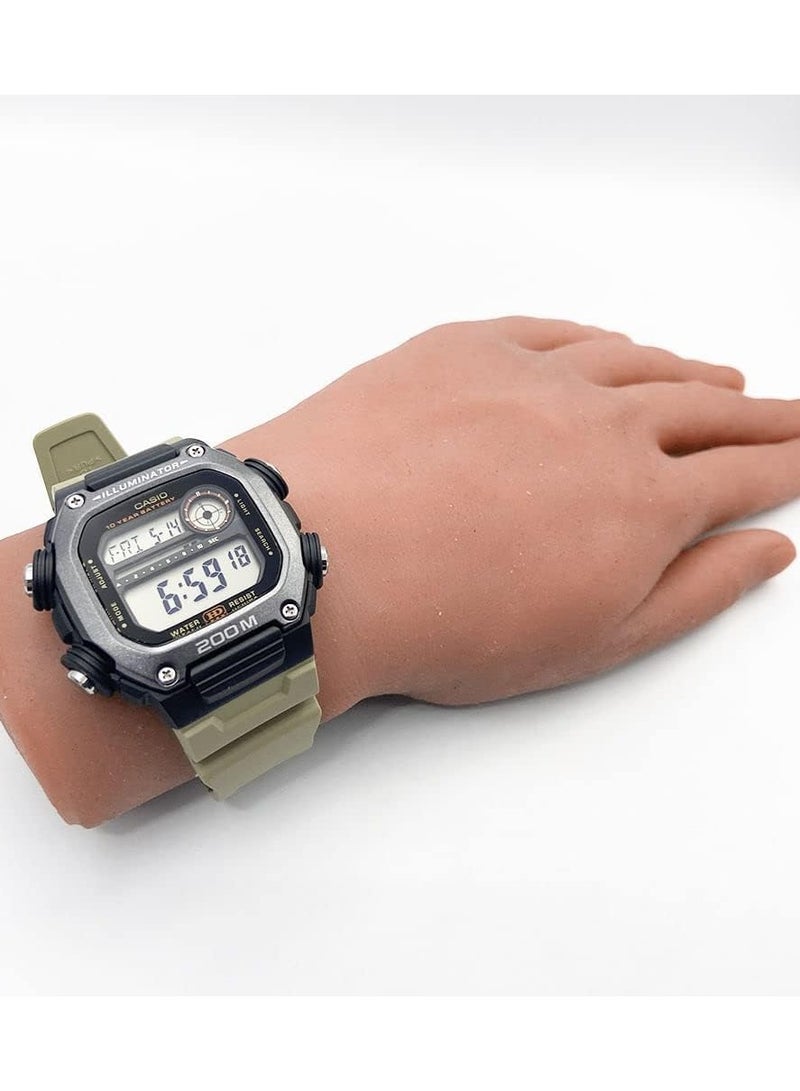 Casio Men's Quartz 10-Year Battery 200M Water Resistant Extra Long Band Watch DW-291HX-5AV, Black - Image 4