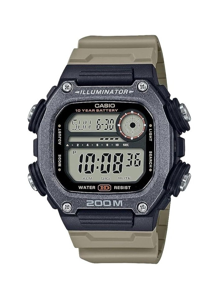 Casio Men's Quartz 10-Year Battery 200M Water Resistant Extra Long Band Watch DW-291HX-5AV, Black - Image 1