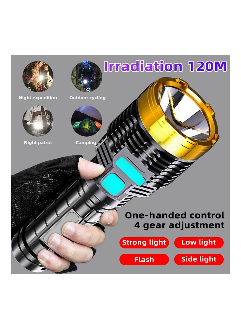 AROAQ Outdoor Portable Flashlight Rechargeable Multi-function Torch for Emergency Camping and Outdoor Camping - Image 1