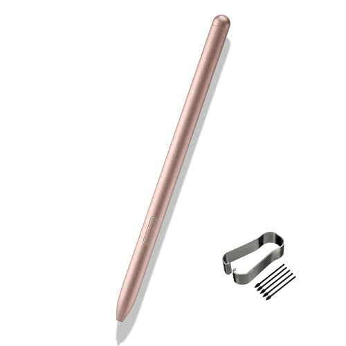 PCTC Galaxy Tab S7 S Pen Replacemen Stylus for Samsung S7+ Plus (EJ-PT870) S8 S8+ Ultra Touch + Tips/Nibs(WithoutBluetooth)(Mystic Bronze) - Image 1
