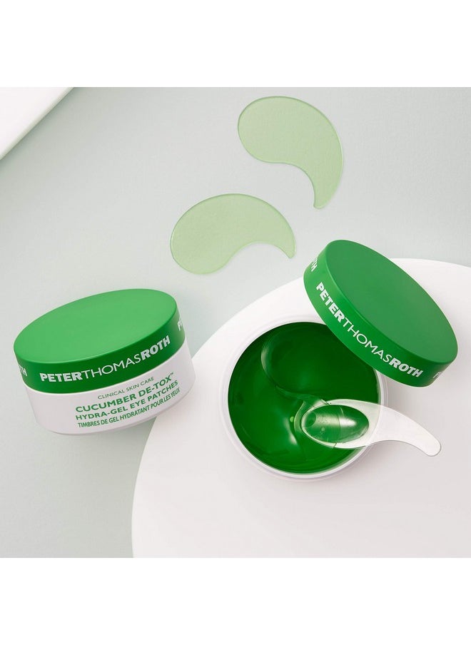 PETER THOMAS ROTH Peter Thomas Roth | Cucumber De-Tox Hydra-Gel Eye Patches | Soothing Under-Eye Patches for Puffiness, Dark Circles, Fine Lines and Wrinkles, 60 Count (Pack of 1)  - Image 2