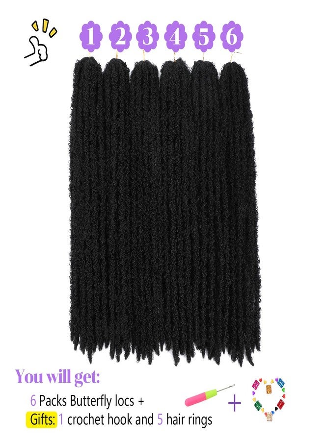 Forevery Butterfly Locs Crochet Hair 24 Inch Fairy Butterfly Locs 6 Packs Distressed Locs Pre Looped Crochet Hair for Black Women Crochet Butterfly Locs for Daily (24 Inch-6 Packs-1B) - Image 4