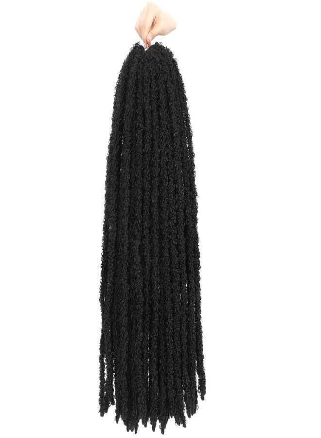 Forevery Butterfly Locs Crochet Hair 24 Inch Fairy Butterfly Locs 6 Packs Distressed Locs Pre Looped Crochet Hair for Black Women Crochet Butterfly Locs for Daily (24 Inch-6 Packs-1B) - Image 1