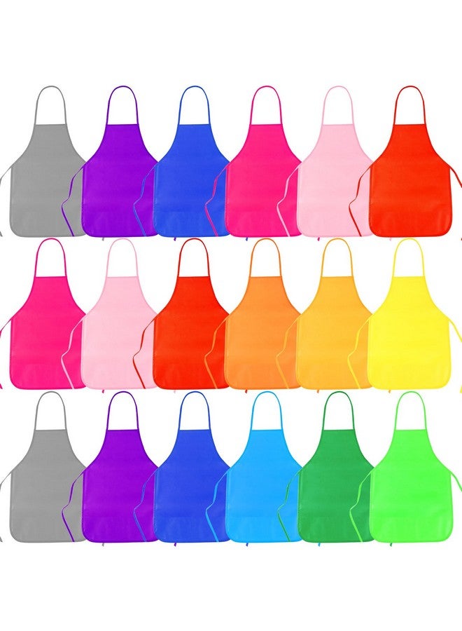 KUUQA 24 Pack 12 Colors Kids Art Aprons Children Painting Aprons Art Smocks for Craft, Kitchen, Classroom - Image 1