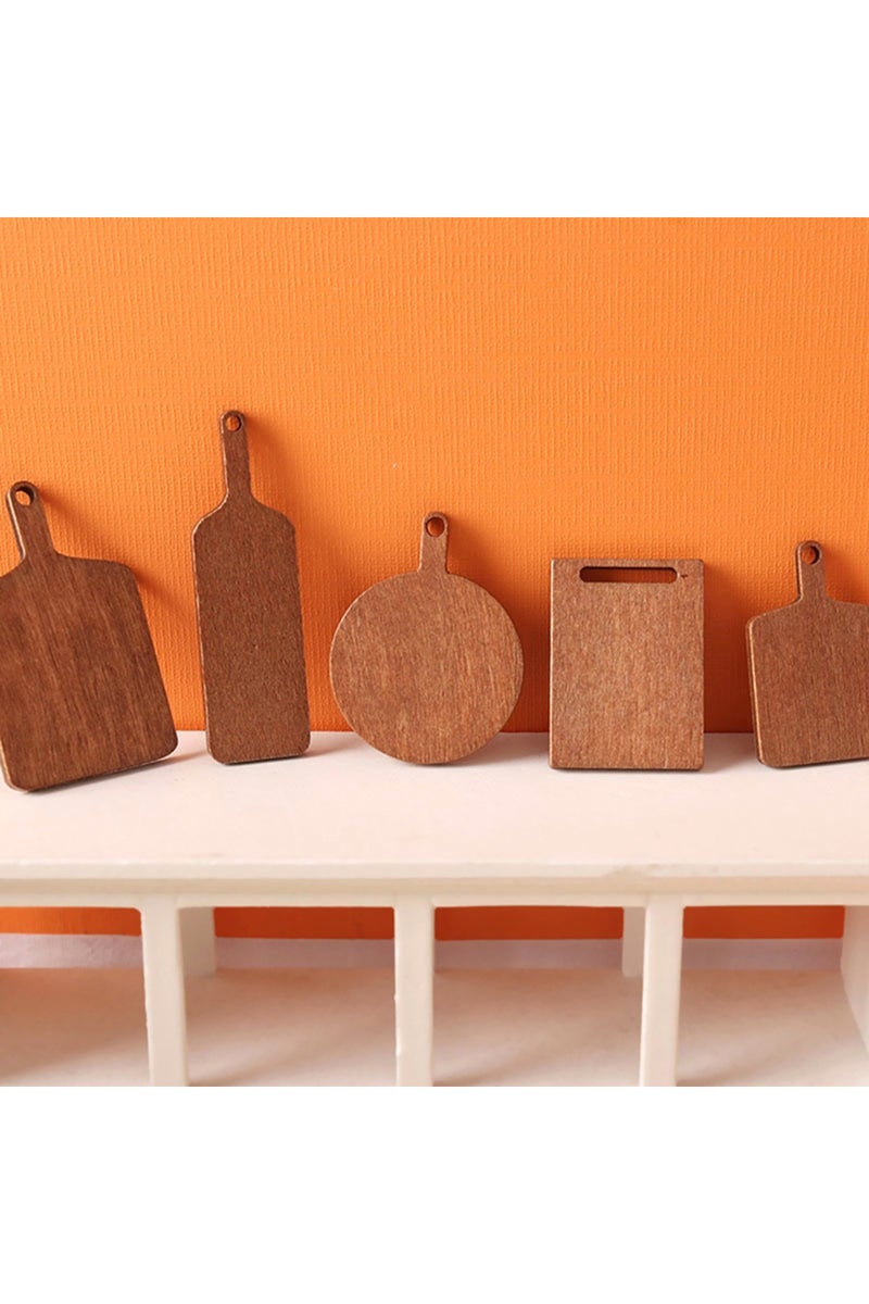 إيروريكس 5 قطع من ألواح تقطيع مصغرة لبيت الدمى بمقياس 1:12، مناسبة لبيت الدمى OB11، لوح تقطيع للخبز والحلويات، للأطفال... - Image 1