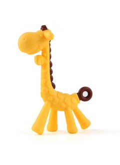 BabyGo Baby Silicone Teether Giraffe Teething Toys Hand Chewing Soother Toddler For Baby (Yellow)  - Image 2