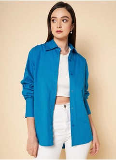 HIGH STAR Women Blue Shirt  - Image 1