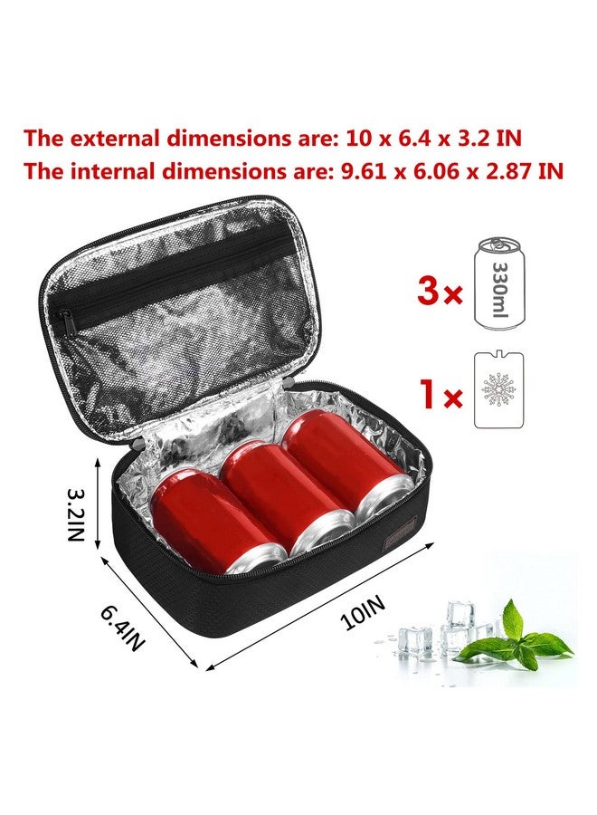 Gloppie Small Lunch Bag for Adults & Kids - Compact Insulated Lunch Box, Durable & Food-Grade Lining | Portable Cooler for Work, School, Travel (Black Honeycomb) - Image 4