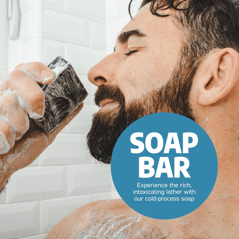Dr. Squatch Natural Menâ€™s Bar Soap - Cold Process Body Soap Bar with Natural Oils - Gifts for Men - Coastal Mist (5 oz, 3-Pack) - Image 4