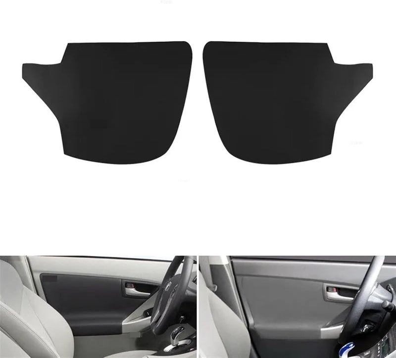 Yurefax Black Leather Door Armrest Panel Covers for Toyota Prius - Image 4