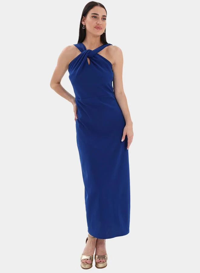 Elena by DStyle Blue Sleeveless Bodycon Maxi Dress