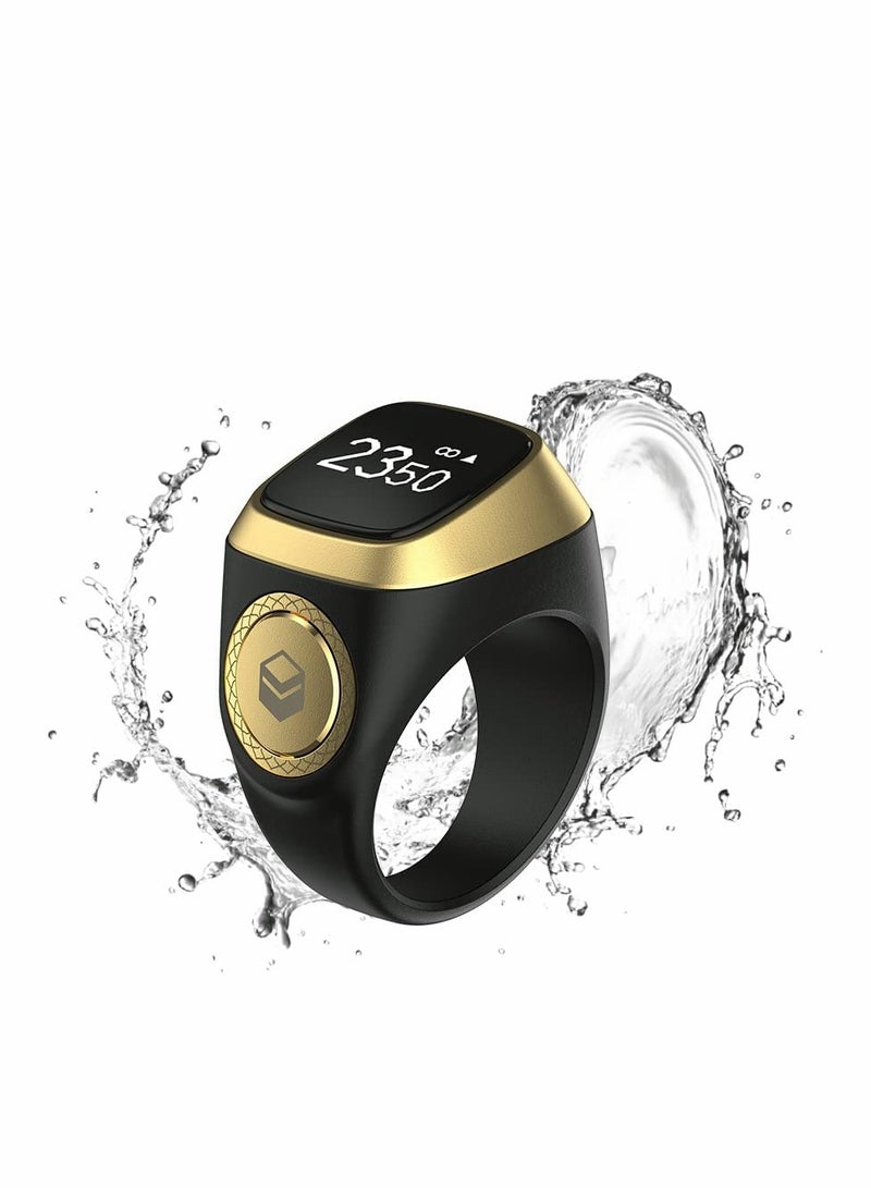 Smart Tasbih Zikr Ring, Prayer timing reminder, OLED display, Tasbih Counter, Smart Ring, Wearable Technology, Waterproof Black - Image 2
