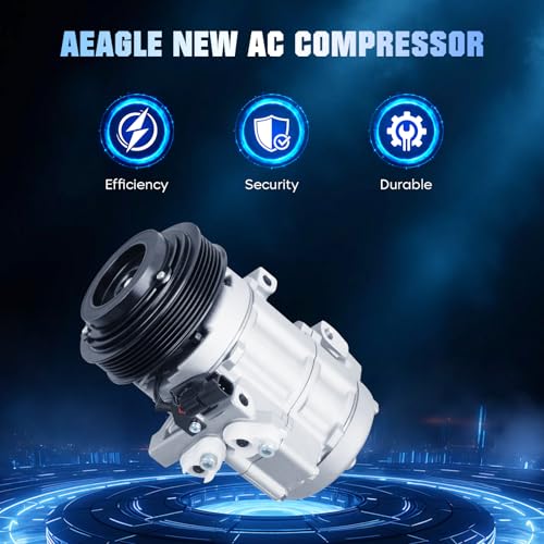 AEagle Air Conditioning Compressor & A/C Clutch for Ford F-150 & Expedition 2007-2014, F-250 2007-2009, F250 F350 Super Duty 07-10, F-350 08-09, Lobo 01-14 & 16-17, Lincoln Mark LT 07-08, Navigator 07-14 - Image 2