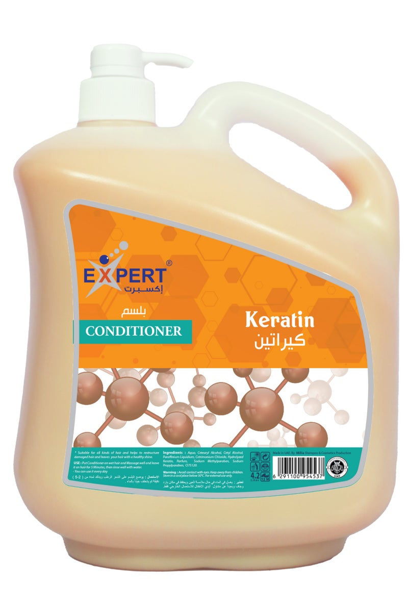 إكسبرت بلسم إكسبرت بالكيراتين – تنعيم وتقوية الشعر – مناسب للشعر التالف والمجعّد – 4.2 لتر