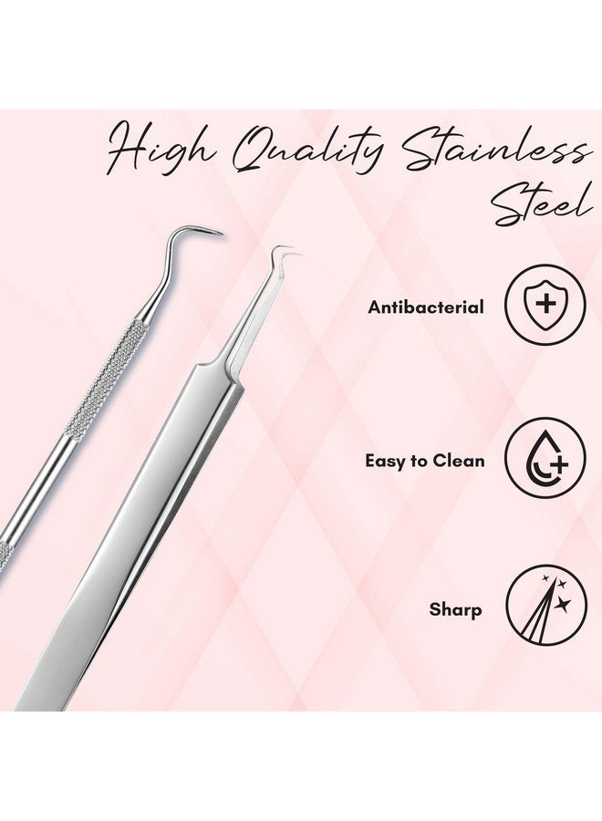 Beauté Secrets أدوات الأسنان أسرار الجمال 8 قطع مع أداة تنظيف، خيط، مجموعة أدوات النظافة، مكشطة الأسنان لإزالة اللويحات والتكلسات، ملاقط، خيط للثة للاستخدام الشخصي والعناية بالفم والحيوانات الأليفة (فم | رؤوس سوداء) - Image 2