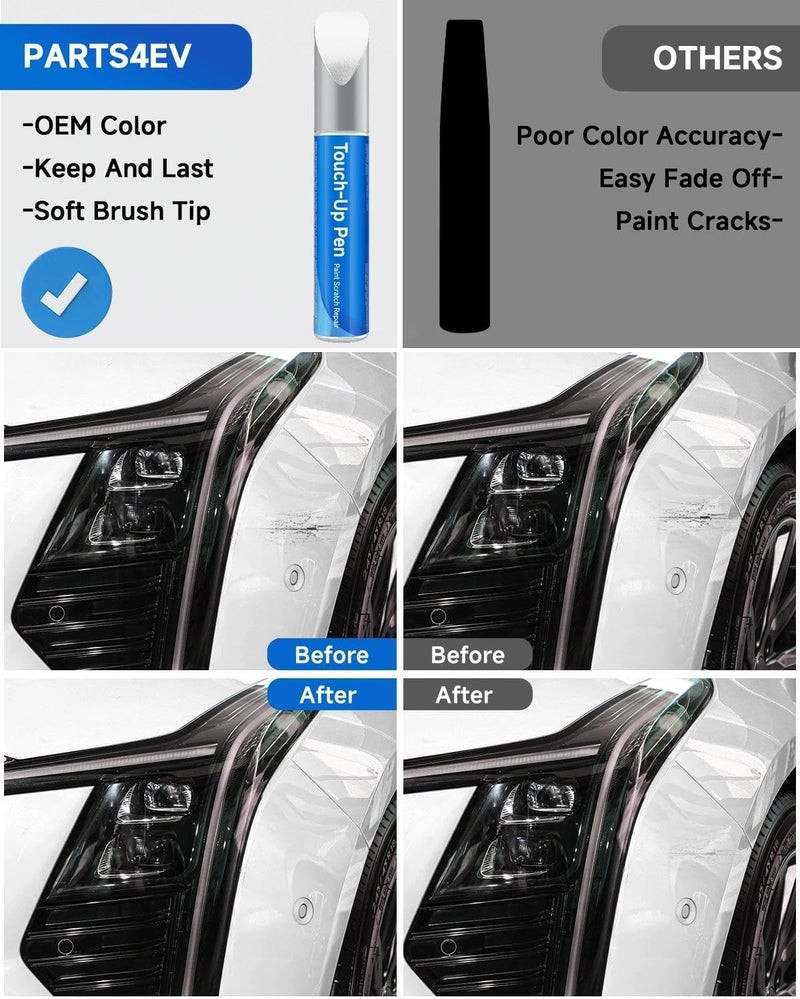 RSACET GAZ/WA8624 Summit White Touch Up Paint Compatible with Cadillac Exact Match Touch Up Paint Car Scratch Repair - Image 2