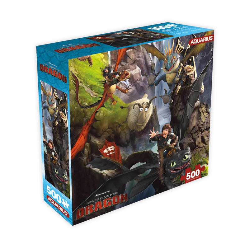 Aquarius How to Train Your Dragon 500 Piece Jigsaw Puzzle 8x8 Box 16x20 Inch Puzzle with Movie Artwork GlareFree Finish Precision Cut Officially Licensed Collectible Merchandise for Fans - Image 3
