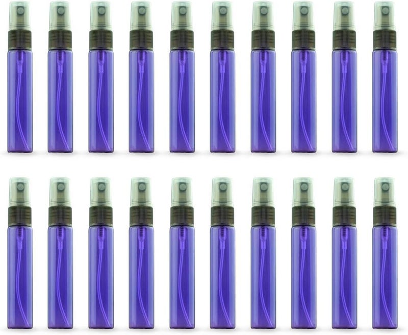ZbFwmx 20 Pack Set 10ML Protable Refill Bulk Atomizer Spray Travel Perfume Bottle Hydrating Empty Bottle (Purple) - Image 1
