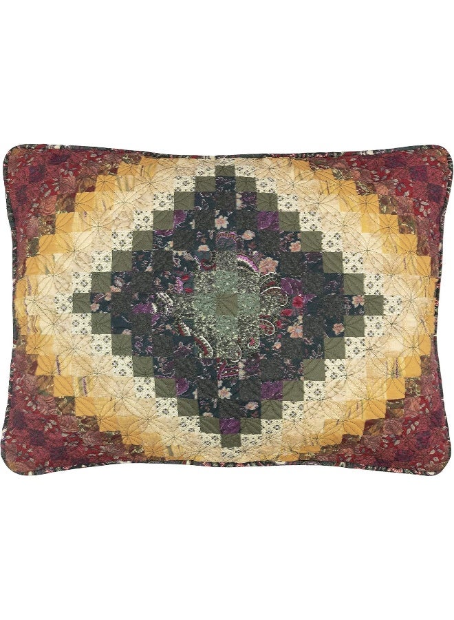 Donna Sharp Pillow Sham - Spice Postage Stamp Contemporary Decorative Pillow Cover with Multicolored Pattern - Standard - Image 5