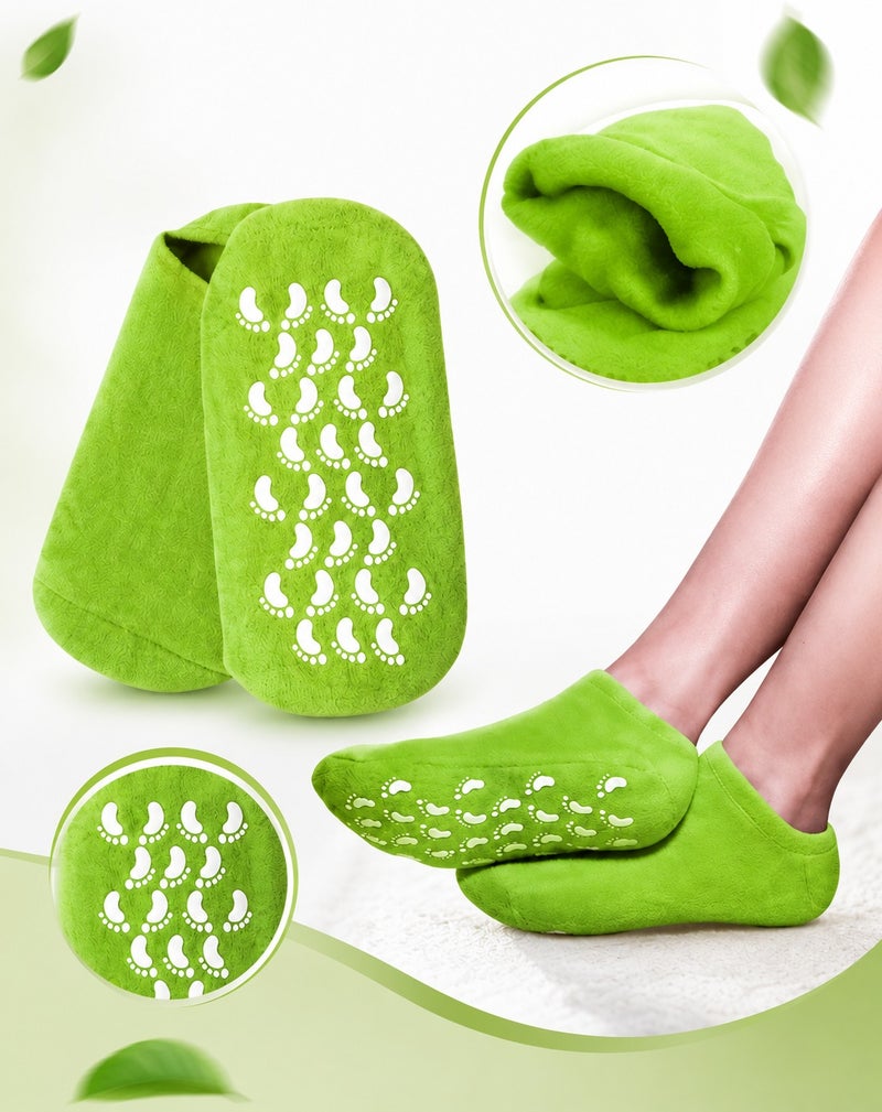 Relax Smart 4 Pieces Silicone Gel Moisturizing Socks – Heel Repair Socks to Soften and Restore Dry, Cracked Feet - Image 1