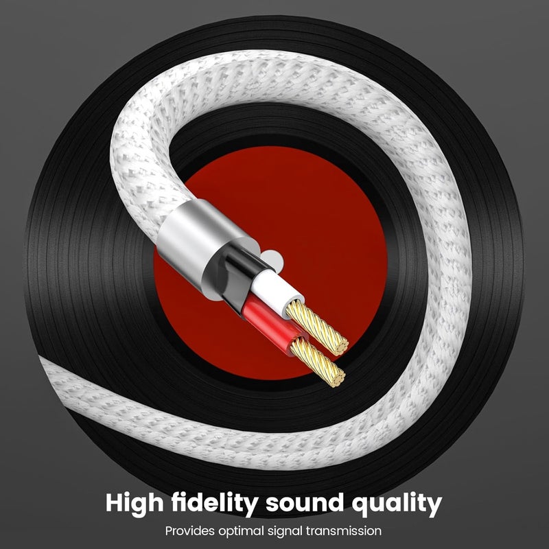 MOSWAG Globally popular elegant design 3.5mm 1/8" TRS Male to 2X 6.35mm 1/4" TS Male Mono Stereo Y-Cable Splitter 10FT/3Meter Compatible for Home Stereo Systems,Laptop,Amplifier,Mixer Audio Recorder，MP3,etc Daily repeated use trusted quality - Image 5