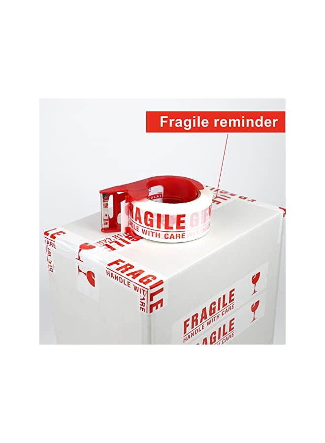 PROMASS 6 Rolls Fragile Sign Packing Tape for Shipping, 2in x 110Yards Heavy Duty Handle with Care Warning Tape for Sealing Parcel Boxes, Moving Boxes Houses, Fragile Product, Precision instrument, Valuables - Image 2