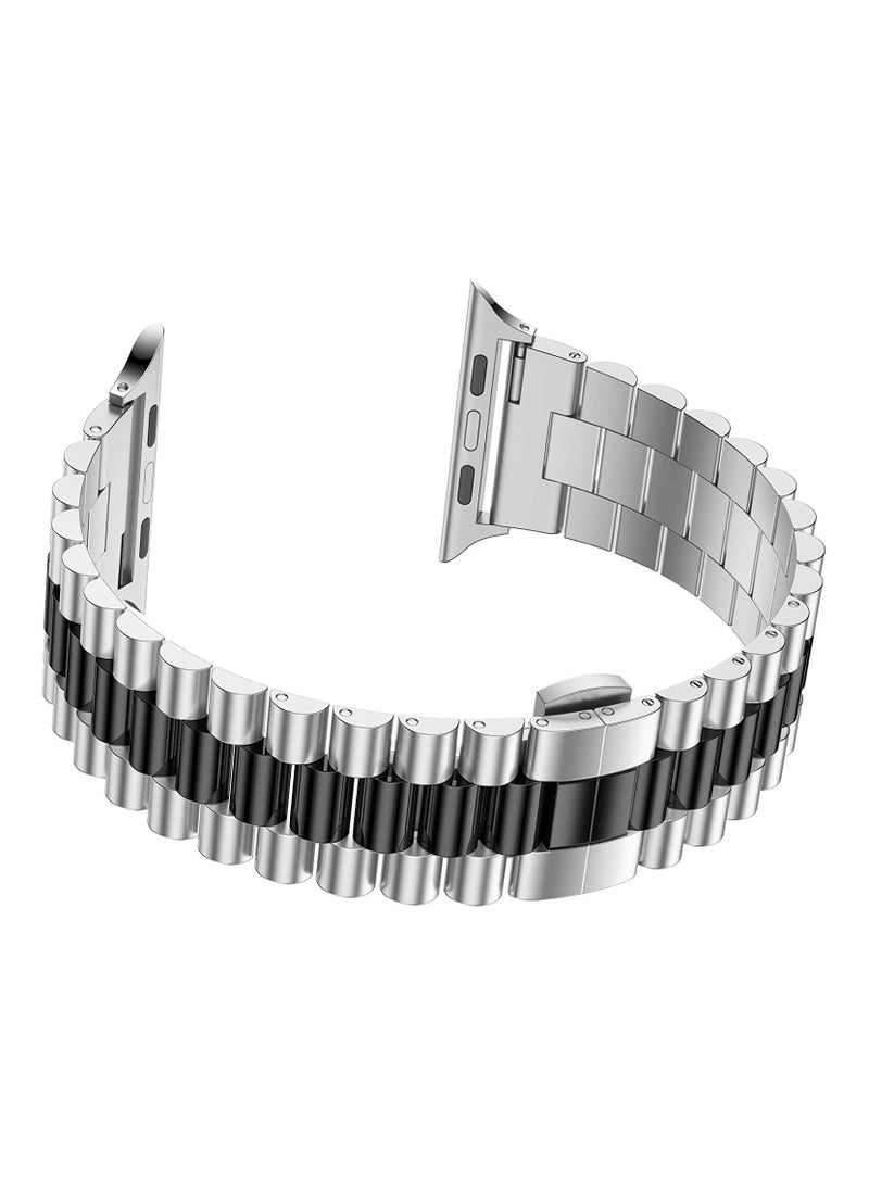 Compatible with Apple Watch Band Series 5 44mm 42mm, Stainless Steel iWatch Band with Butterfly Folding Clasp for iWatch Band Series 5/4/3/2/1 - Image 3