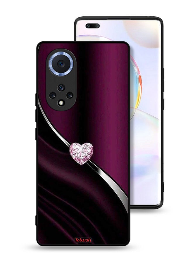 Tolwak غطاء حماية لهاتف Honor 50 Pro بتصميم قلب ماسي - Image 1