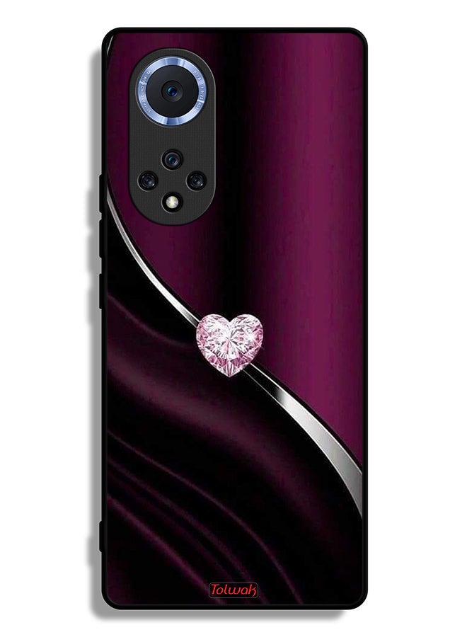 Tolwak غطاء حماية لهاتف Honor 50 Pro بتصميم قلب ماسي - Image 2