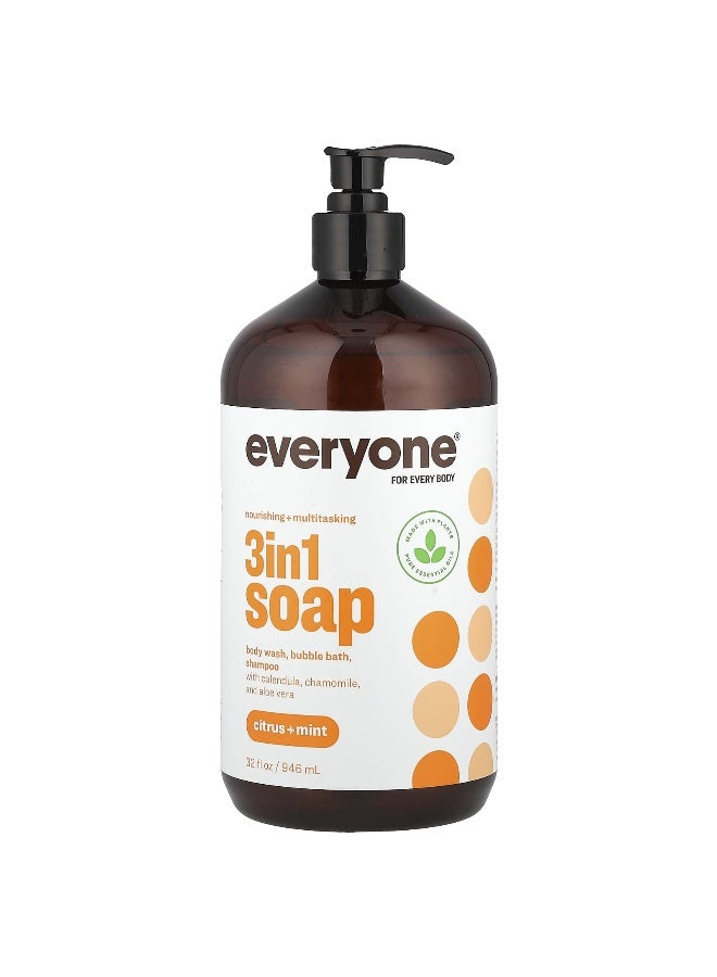 Everyone, 3 in 1 Soap, Citrus + Mint, 32 fl oz (946 ml) - Image 1