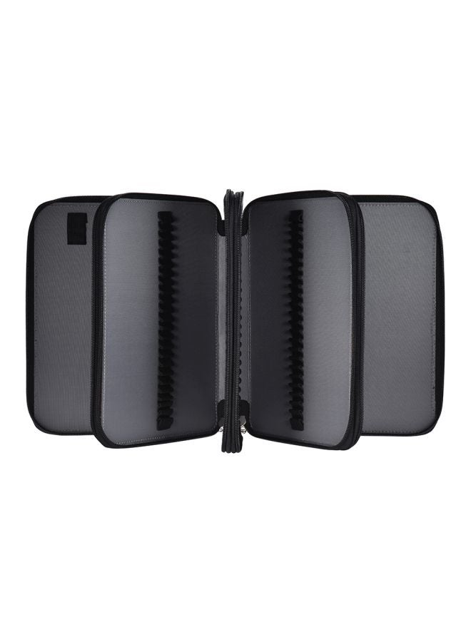 إسكدنيا مقلمة من الجلد الصناعي بأربطة أسود/فضي - Image 2