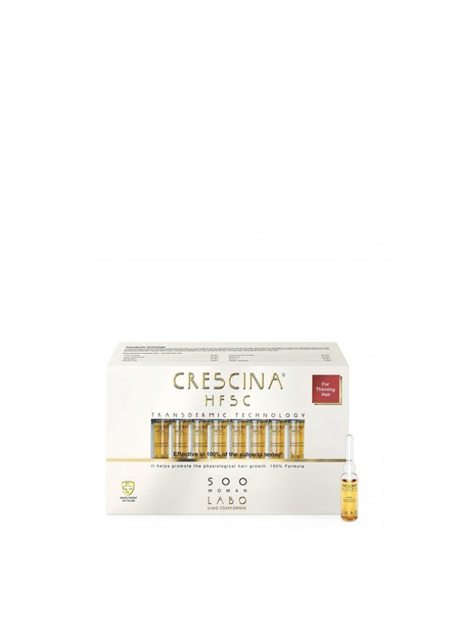 Crescina HFSC Transdermic Re-Growth 500 Woman Ampoules x20 - Image 1