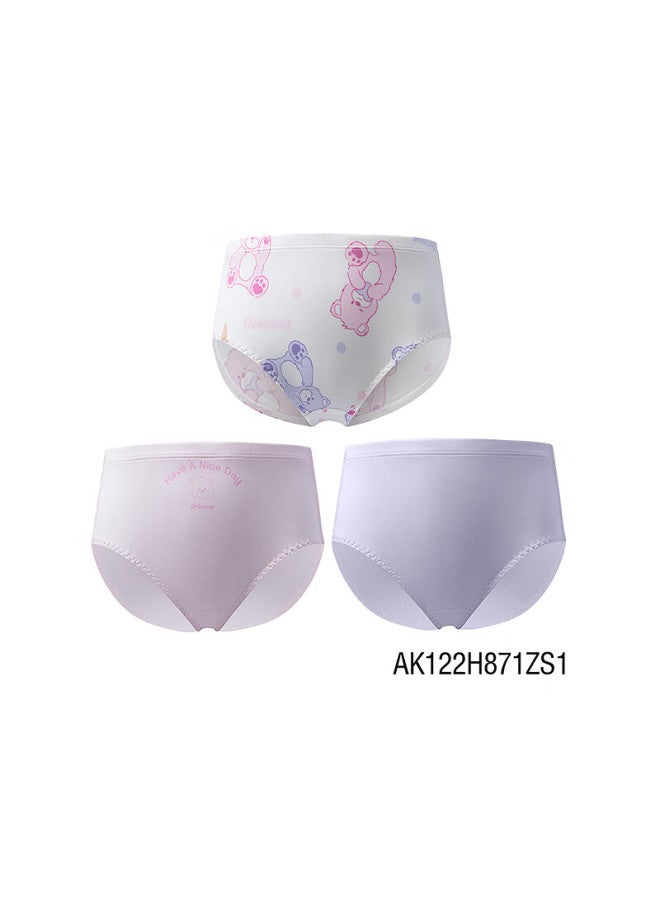Aimer Kids Modal Boxer Briefs For Boys And Girls 3-pack ملابس داخلية للطالبات بنات' Triangle - دب حلو 130 - Image 5