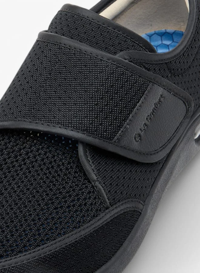 Le Confort Men Textured Sneakers with Hook and Loop Closure