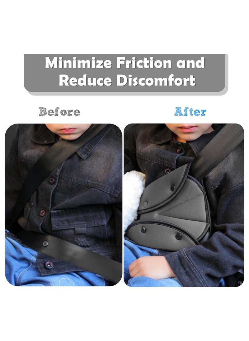 RATSAW - Seatbelt Adjuster for Kids 2 Packs Car Seatbelt Safety Cover Triangle Adjuster Firm Auto Shoulder Neck Strap Adjuster Protective Safety Strap Adjuster Pad Harness - Image 1